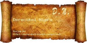 Derecskei Nimfa névjegykártya